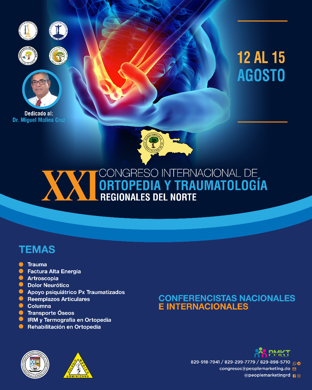 Sociedad dominicana de ortopedia, hace lanzamiento de su XXI congreso  internacional de ortopedia y traumatologia de las regionales del norte 2021