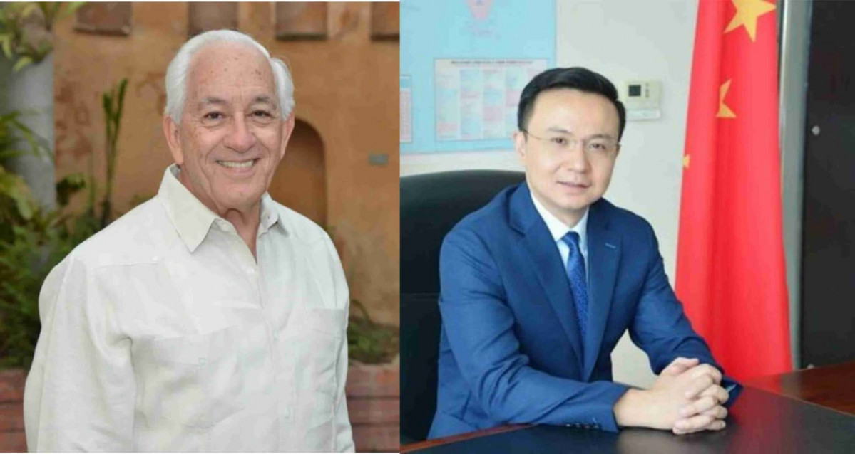 Luis Scheker Ortiz y el embajador de China en RD