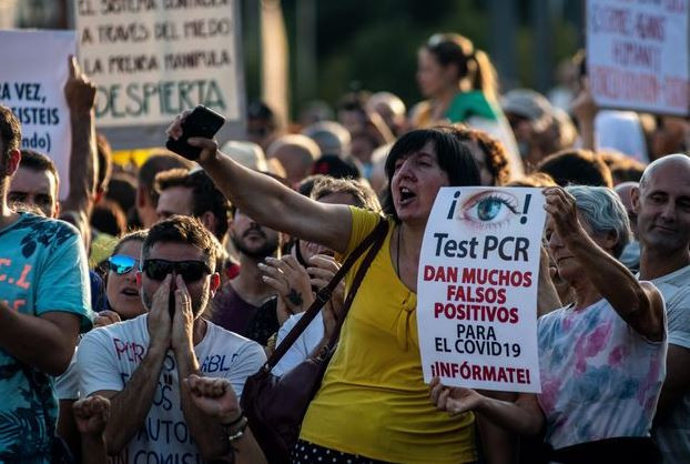 Marchas antimascarillas