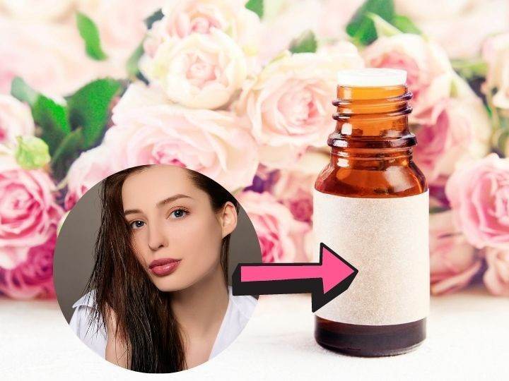 Agua de rosas para el cabello