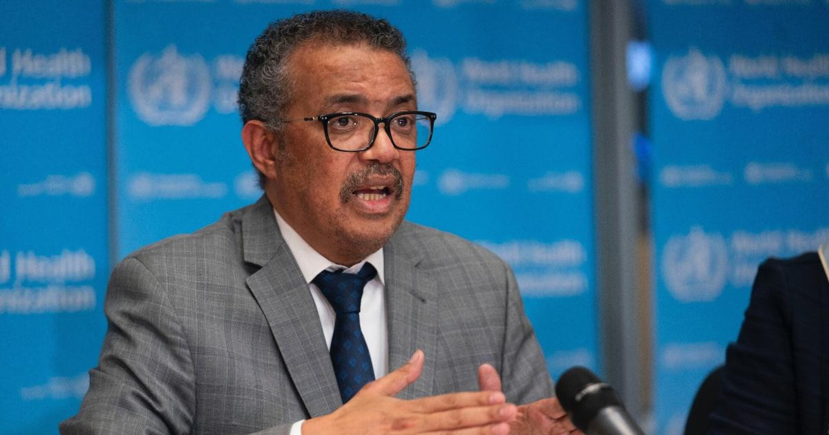 Archivo el director general de la organizacion mundial de la salud oms tedros adhanom ghebreyesus durante la rueda de prensa diaria sobre el coronavirus covid 19 21 de febrero de 2020