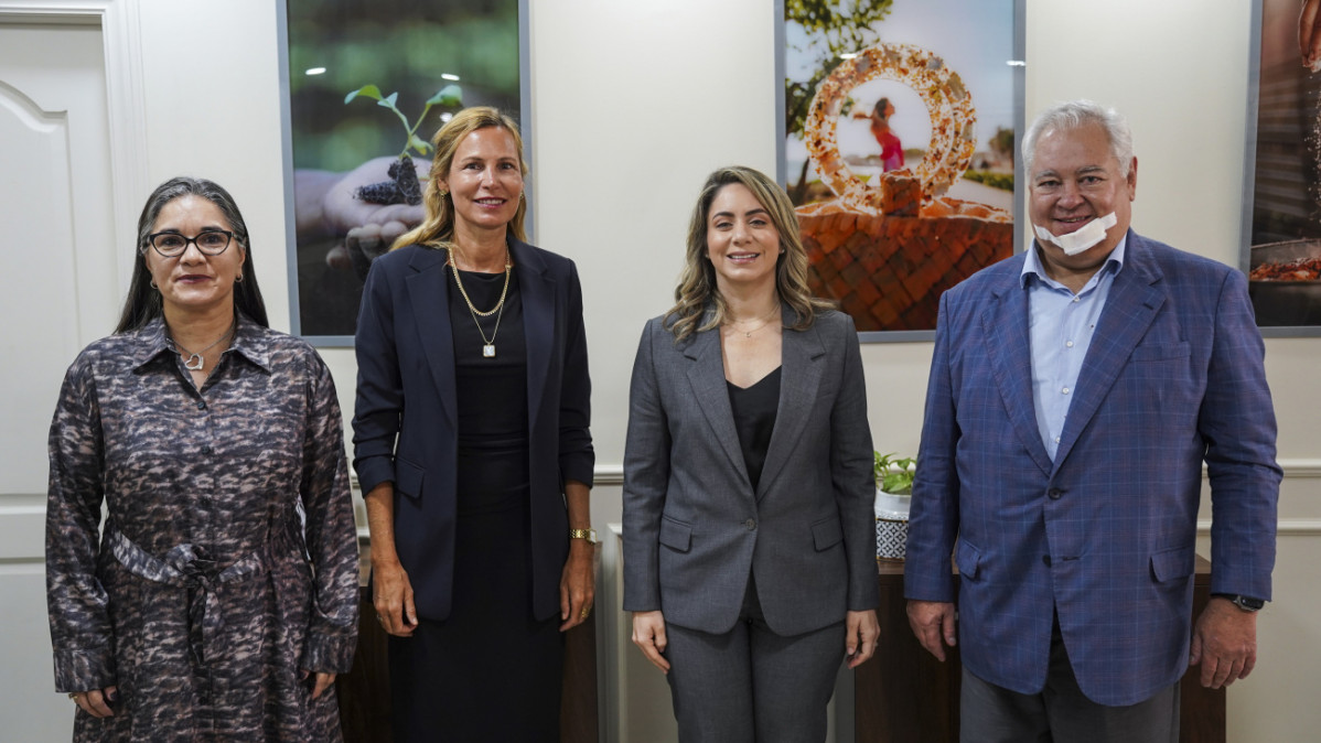 Ana Maru00eda Du00edaz   Representante Residente del PNUD, Maike Friedrichsen   Embajadora de Alemania, Gloria Reyes   Directora General de Supu00e9rate, y Alfredo Hernman Honsberg, CEO de Guy Carpenter Mu00e9xico, y representa (1)